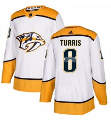 Youth Adidas Nashville Predators 8 Kyle Turris Authentic White Away NHL Jersey Youth Adidas Nashville Predators 8 Kyle Turris Authentic White Away NHL Jersey