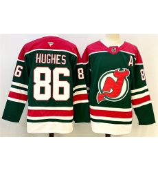 Men New Jersey Devils 86 Jack Hughes Green Red 2024 25 With A Patch Stitched Hockey Jersey Men New Jersey Devils 86 Jack Hughes Green Red 2024 25 With A Patch Stitched Hockey Jersey