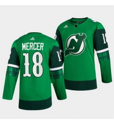 Men New jerseyy Devils 18 Dawson Mercer Green Warm Up St Patricks Day Stitched jersey Men New jerseyy Devils 18 Dawson Mercer Green Warm Up St Patricks Day Stitched jersey