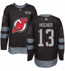 Mens Adidas New Jersey Devils 13 Nico Hischier Authentic Black 1917 2017 100th Anniversary NHL Jersey Mens Adidas New Jersey Devils 13 Nico Hischier Authentic Black 1917 2017 100th Anniversary NHL Jersey