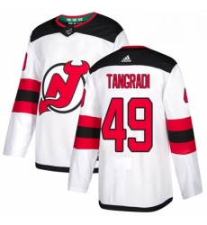 Mens Adidas New Jersey Devils 49 Eric Tangradi Authentic White Away NHL Jersey Mens Adidas New Jersey Devils 49 Eric Tangradi Authentic White Away NHL Jersey