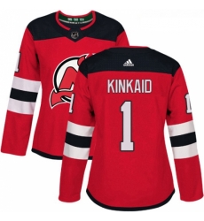 Womens Adidas New Jersey Devils 1 Keith Kinkaid Authentic Red Home NHL Jersey Womens Adidas New Jersey Devils 1 Keith Kinkaid Authentic Red Home NHL Jersey