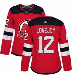 Womens Adidas New Jersey Devils 12 Ben Lovejoy Authentic Red Home NHL Jersey Womens Adidas New Jersey Devils 12 Ben Lovejoy Authentic Red Home NHL Jersey