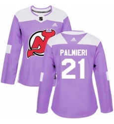 Womens Adidas New Jersey Devils 21 Kyle Palmieri Authentic Purple Fights Cancer Practice NHL Jersey Womens Adidas New Jersey Devils 21 Kyle Palmieri Authentic Purple Fights Cancer Practice NHL Jersey