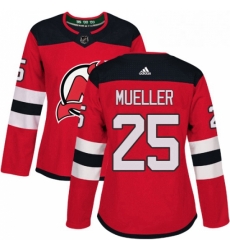 Womens Adidas New Jersey Devils 25 Mirco Mueller Authentic Red Home NHL Jersey Womens Adidas New Jersey Devils 25 Mirco Mueller Authentic Red Home NHL Jersey