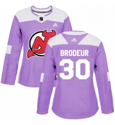 Womens Adidas New Jersey Devils 30 Martin Brodeur Authentic Purple Fights Cancer Practice NHL Jersey Womens Adidas New Jersey Devils 30 Martin Brodeur Authentic Purple Fights Cancer Practice NHL Jersey