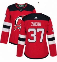 Womens Adidas New Jersey Devils 37 Pavel Zacha Authentic Red Home NHL Jersey Womens Adidas New Jersey Devils 37 Pavel Zacha Authentic Red Home NHL Jersey