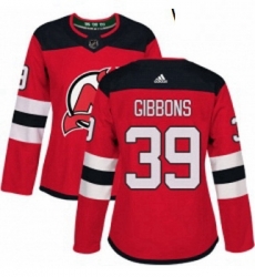 Womens Adidas New Jersey Devils 39 Brian Gibbons Authentic Red Home NHL Jersey Womens Adidas New Jersey Devils 39 Brian Gibbons Authentic Red Home NHL Jersey