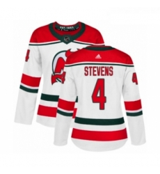 Womens Adidas New Jersey Devils 4 Scott Stevens Authentic White Alternate NHL Jersey Womens Adidas New Jersey Devils 4 Scott Stevens Authentic White Alternate NHL Jersey