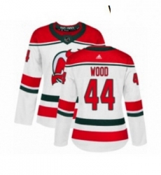 Womens Adidas New Jersey Devils 44 Miles Wood Authentic White Alternate NHL Jersey Womens Adidas New Jersey Devils 44 Miles Wood Authentic White Alternate NHL Jersey