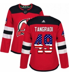 Womens Adidas New Jersey Devils 49 Eric Tangradi Authentic Red USA Flag Fashion NHL Jersey Womens Adidas New Jersey Devils 49 Eric Tangradi Authentic Red USA Flag Fashion NHL Jersey