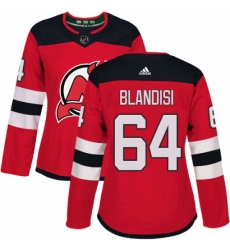 Womens Adidas New Jersey Devils 64 Joseph Blandisi Authentic Red Home NHL Jersey Womens Adidas New Jersey Devils 64 Joseph Blandisi Authentic Red Home NHL Jersey