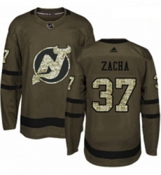 Youth Adidas New Jersey Devils 37 Pavel Zacha Authentic Green Salute to Service NHL Jersey Youth Adidas New Jersey Devils 37 Pavel Zacha Authentic Green Salute to Service NHL Jersey