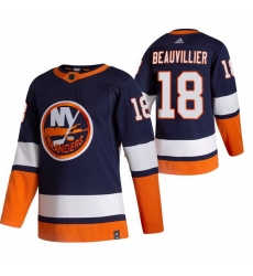 Men New York Islanders 18 Anthony Beauvillier Navy Blue Adidas 2020 21 Reverse Retro Alternate NHL Jersey Men New York Islanders 18 Anthony Beauvillier Navy Blue Adidas 2020 21 Reverse Retro Alternate NHL Jersey