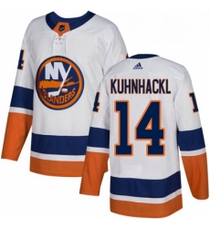 Mens Adidas New York Islanders 14 Tom Kuhnhackl Authentic White Away NHL Jersey Mens Adidas New York Islanders 14 Tom Kuhnhackl Authentic White Away NHL Jersey