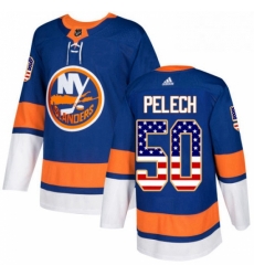 Mens Adidas New York Islanders 50 Adam Pelech Authentic Royal Blue USA Flag Fashion NHL Jersey Mens Adidas New York Islanders 50 Adam Pelech Authentic Royal Blue USA Flag Fashion NHL Jersey