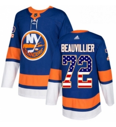 Mens Adidas New York Islanders 72 Anthony Beauvillier Authentic Royal Blue USA Flag Fashion NHL Jersey Mens Adidas New York Islanders 72 Anthony Beauvillier Authentic Royal Blue USA Flag Fashion NHL Jersey