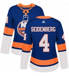 Womens Adidas New York Islanders 4 Dennis Seidenberg Authentic Royal Blue Home NHL Jersey Womens Adidas New York Islanders 4 Dennis Seidenberg Authentic Royal Blue Home NHL Jersey