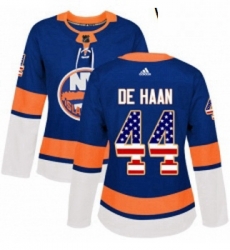 Womens Adidas New York Islanders 44 Calvin de Haan Authentic Royal Blue USA Flag Fashion NHL Jersey Womens Adidas New York Islanders 44 Calvin de Haan Authentic Royal Blue USA Flag Fashion NHL Jersey