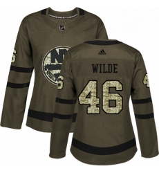 Womens Adidas New York Islanders 46 Bode Wilde Authentic Green Salute to Service NHL Jersey Womens Adidas New York Islanders 46 Bode Wilde Authentic Green Salute to Service NHL Jersey