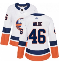 Womens Adidas New York Islanders 46 Bode Wilde Authentic White Away NHL Jersey Womens Adidas New York Islanders 46 Bode Wilde Authentic White Away NHL Jersey