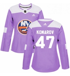 Womens Adidas New York Islanders 47 Leo Komarov Authentic Purple Fights Cancer Practice NHL Jersey Womens Adidas New York Islanders 47 Leo Komarov Authentic Purple Fights Cancer Practice NHL Jersey