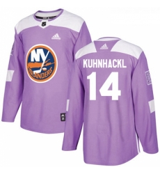 Youth Adidas New York Islanders 14 Tom Kuhnhackl Authentic Purple Fights Cancer Practice NHL Jersey Youth Adidas New York Islanders 14 Tom Kuhnhackl Authentic Purple Fights Cancer Practice NHL Jersey