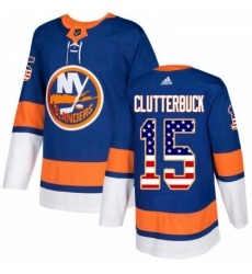 Youth Adidas New York Islanders 15 Cal Clutterbuck Authentic Royal Blue USA Flag Fashion NHL Jersey Youth Adidas New York Islanders 15 Cal Clutterbuck Authentic Royal Blue USA Flag Fashion NHL Jersey