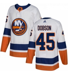 Youth Adidas New York Islanders 45 Noah Dobson Authentic White Away NHL Jersey Youth Adidas New York Islanders 45 Noah Dobson Authentic White Away NHL Jersey