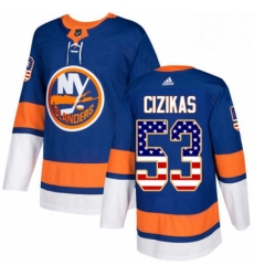 Youth Adidas New York Islanders 53 Casey Cizikas Authentic Royal Blue USA Flag Fashion NHL Jersey Youth Adidas New York Islanders 53 Casey Cizikas Authentic Royal Blue USA Flag Fashion NHL Jersey