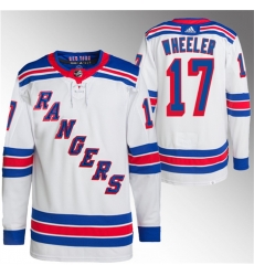Men New York Rangers 17 Blake Wheeler White Stitched Jersey Men New York Rangers 17 Blake Wheeler White Stitched Jersey