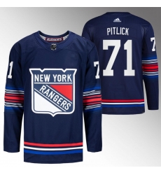 Men New York Rangers 71 Tyler Pitlick Navy Stitched Jersey Men New York Rangers 71 Tyler Pitlick Navy Stitched Jersey