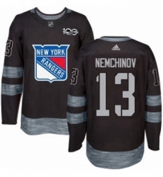 Mens Adidas New York Rangers 13 Sergei Nemchinov Authentic Black 1917 2017 100th Anniversary NHL Jersey Mens Adidas New York Rangers 13 Sergei Nemchinov Authentic Black 1917 2017 100th Anniversary NHL Jersey