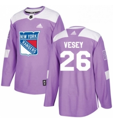 Mens Adidas New York Rangers 26 Jimmy Vesey Authentic Purple Fights Cancer Practice NHL Jersey Mens Adidas New York Rangers 26 Jimmy Vesey Authentic Purple Fights Cancer Practice NHL Jersey