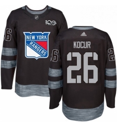Mens Adidas New York Rangers 26 Joe Kocur Authentic Black 1917 2017 100th Anniversary NHL Jersey Mens Adidas New York Rangers 26 Joe Kocur Authentic Black 1917 2017 100th Anniversary NHL Jersey