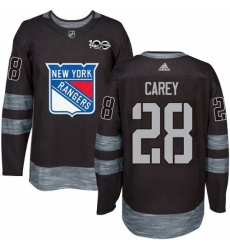 Mens Adidas New York Rangers 28 Paul Carey Authentic Black 1917 2017 100th Anniversary NHL Jersey Mens Adidas New York Rangers 28 Paul Carey Authentic Black 1917 2017 100th Anniversary NHL Jersey