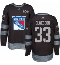 Mens Adidas New York Rangers 33 Fredrik Claesson Authentic Black 1917 2017 100th Anniversary NHL Jersey Mens Adidas New York Rangers 33 Fredrik Claesson Authentic Black 1917 2017 100th Anniversary NHL Jersey