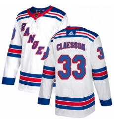 Mens Adidas New York Rangers 33 Fredrik Claesson Authentic White Away NHL Jersey Mens Adidas New York Rangers 33 Fredrik Claesson Authentic White Away NHL Jersey