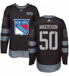 Mens Adidas New York Rangers 50 Lias Andersson Premier Black 1917 2017 100th Anniversary NHL Jersey Mens Adidas New York Rangers 50 Lias Andersson Premier Black 1917 2017 100th Anniversary NHL Jersey