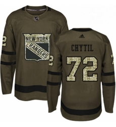 Mens Adidas New York Rangers 72 Filip Chytil Authentic Green Salute to Service NHL Jersey Mens Adidas New York Rangers 72 Filip Chytil Authentic Green Salute to Service NHL Jersey