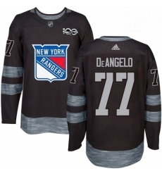 Mens Adidas New York Rangers 77 Anthony DeAngelo Authentic Black 1917 2017 100th Anniversary NHL Jersey Mens Adidas New York Rangers 77 Anthony DeAngelo Authentic Black 1917 2017 100th Anniversary NHL Jersey