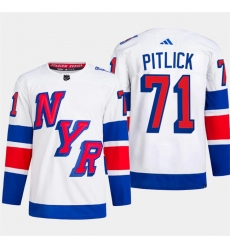 Men's New York Rangers #71 Tyler Pitlick White 2024 Stadium Series Stitched Jersey Men's New York Rangers #71 Tyler Pitlick White 2024 Stadium Series Stitched Jersey