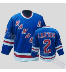 New York Rangers 2 Brian Leetch Blue CCM Throwback Jersey New York Rangers 2 Brian Leetch Blue CCM Throwback Jersey