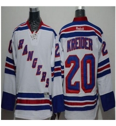 New York Rangers #20 Chris Kreider White Road Stitched NHL Jersey New York Rangers #20 Chris Kreider White Road Stitched NHL Jersey