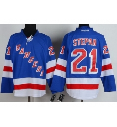 New York Rangers 21 Derek Stepan Blue NHL Jerseys New York Rangers 21 Derek Stepan Blue NHL Jerseys