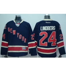 Rangers #24 Oscar Lindberg Navy Blue Stitched NHL Jersey Rangers #24 Oscar Lindberg Navy Blue Stitched NHL Jersey