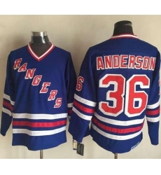 Rangers #36 Glenn Anderson Blue CCM Heroes of Hockey Alumni Stitched NHL Jersey Rangers #36 Glenn Anderson Blue CCM Heroes of Hockey Alumni Stitched NHL Jersey