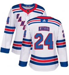 Women Rangers 24 Kaapo Kakko White Road Authentic Stitched Hockey Jersey Women Rangers 24 Kaapo Kakko White Road Authentic Stitched Hockey Jersey