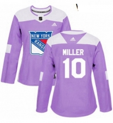 Womens Adidas New York Rangers 10 JT Miller Authentic Purple Fights Cancer Practice NHL Jersey Womens Adidas New York Rangers 10 JT Miller Authentic Purple Fights Cancer Practice NHL Jersey