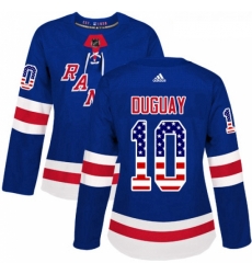 Womens Adidas New York Rangers 10 Ron Duguay Authentic Royal Blue USA Flag Fashion NHL Jersey Womens Adidas New York Rangers 10 Ron Duguay Authentic Royal Blue USA Flag Fashion NHL Jersey